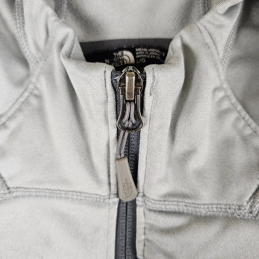 The North Face Cinder Jacket Hoodie Mens Large Gray Fleece Full Zip Pockets